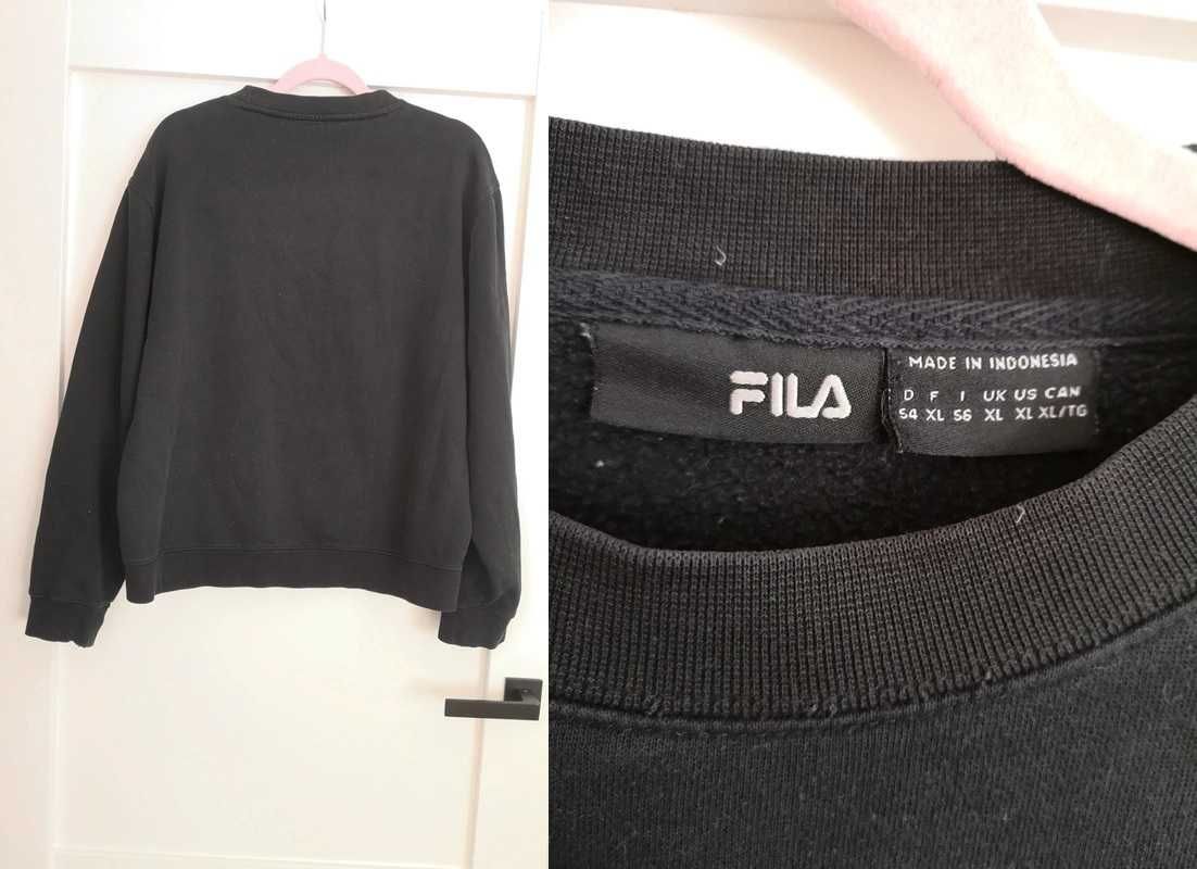 Fila granatowa bluza oversize 90s oldschool vintage XL