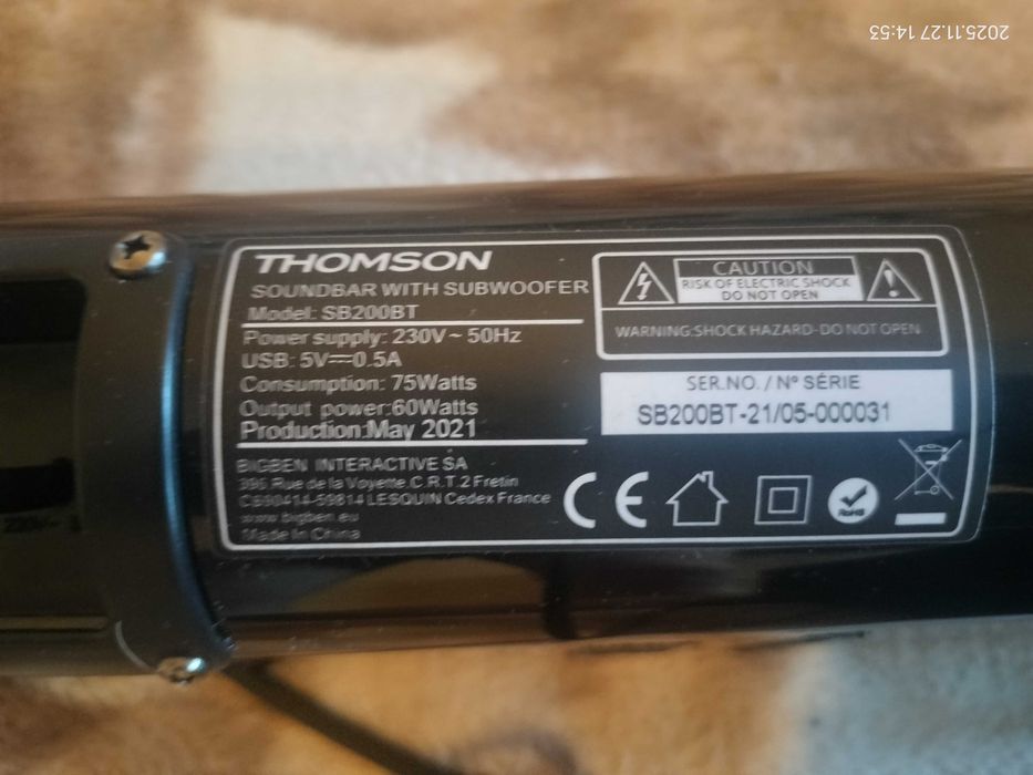 Saundbar THOMSON SB200BT