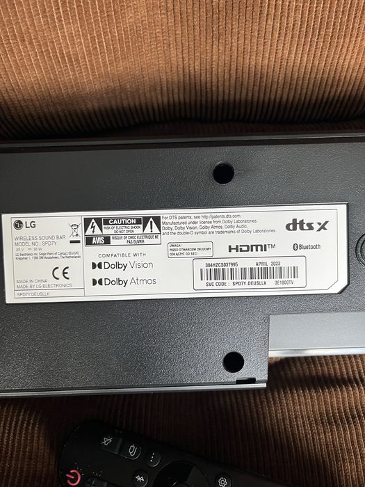 Soundbar LG Dolby Athmos SPD7Y