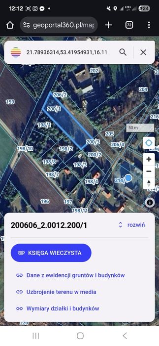 Sprzedam działkę rolna z możliwością przekształcenia.