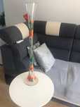 Wazon długi szklany grube szkło 83 cm