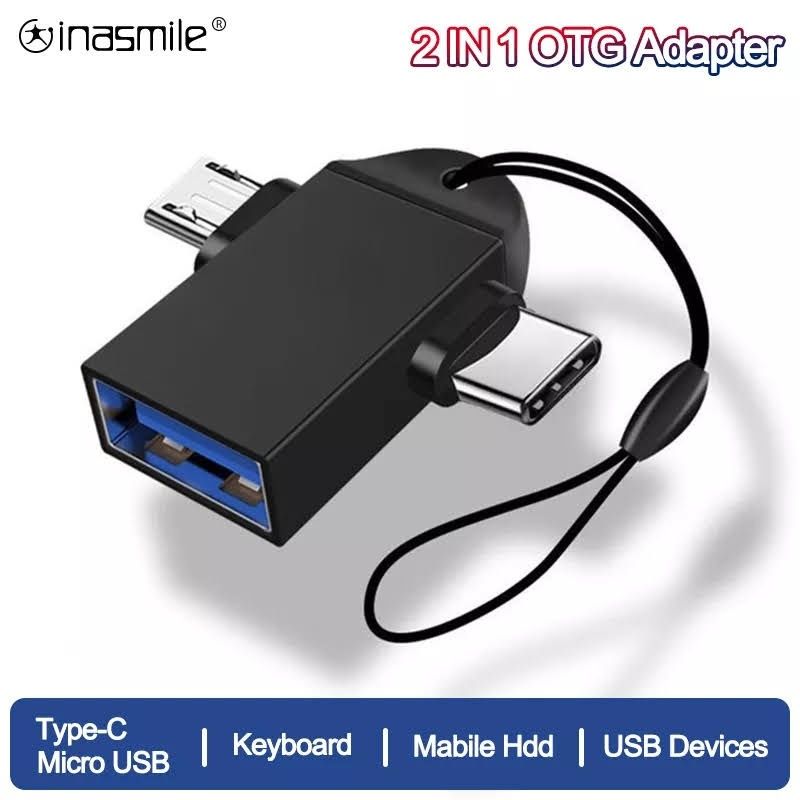 Adaptador Micro USB ou Tipo-C para USB