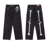 Джинсы , Skeleton Bone Jeans , ск8 , sk8 , y2k