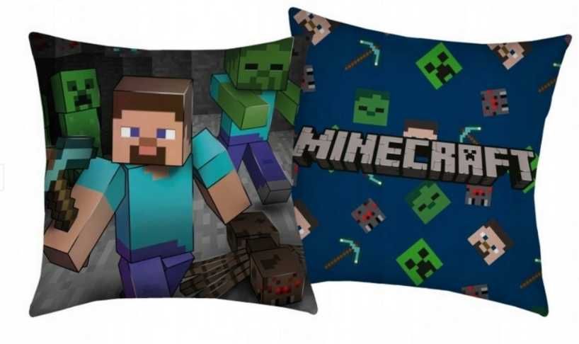 Koc polarowy 100x150 i poduszka Minecraft Creeper