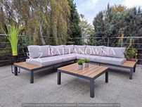 Narożnik Ogrodowy Aluminiowy Meble Ogrodowe Aluminiowe Zestaw na Taras