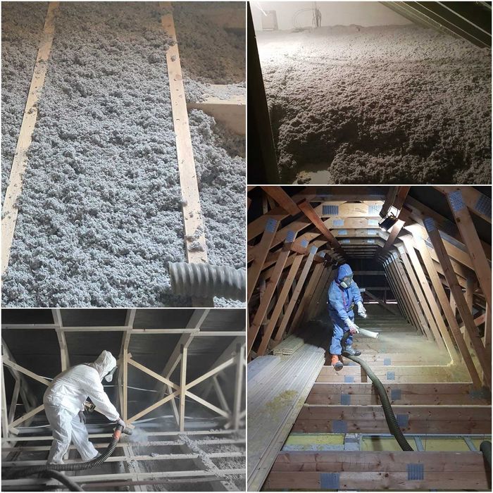 Wełna mineralna Ursa Pure Floc wdmuchiwana Celuloza Czyste powietrze