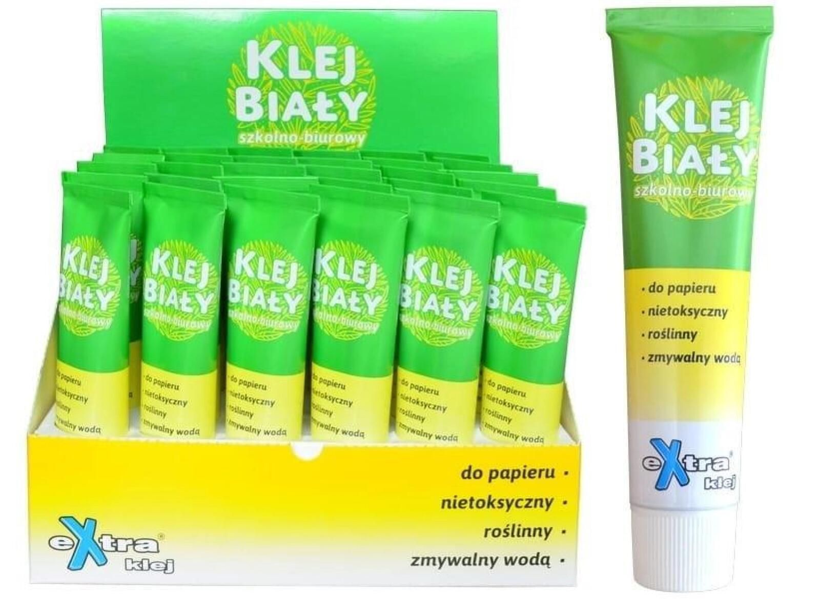 Klej biały szkolno-biurowy 50g (30szt) eXtra klej pudełko,152x186 mm