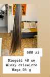 Włosy dziewicze naturalne ciemny blond mozliwy odbior Lublin