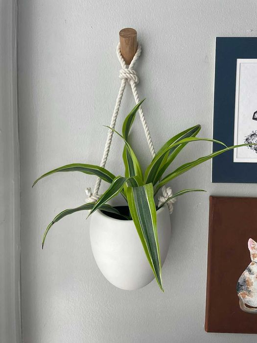 Zestaw 3 doniczki wiszące na kwiaty dekoracja dom na ścianę kwiaty