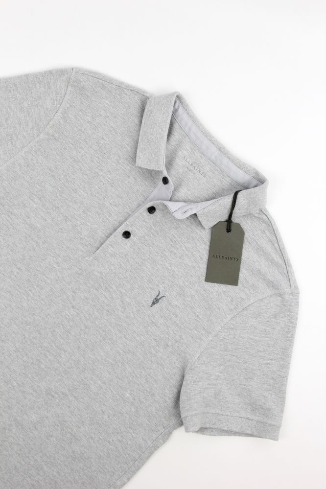 ALLSAINTS Нове чоловіче сіре поло з логотипом. Оригінал. (М)