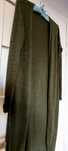 Długa narzutka khaki, zielona, 115 cm, kardigan 42,