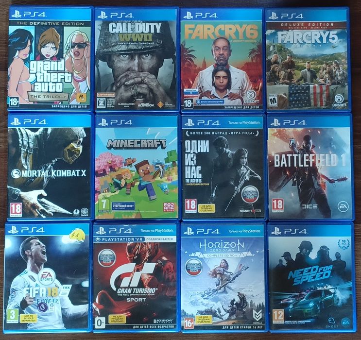 Игры ps4 Minecraft GTA Call of duty Farcry и др.