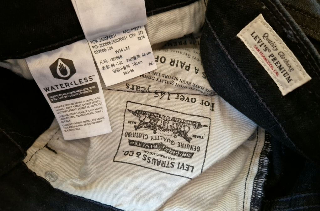 Джинси чоловічі Levi's 502 W34 L34 PREMIUM (Levis/Левайс) Original