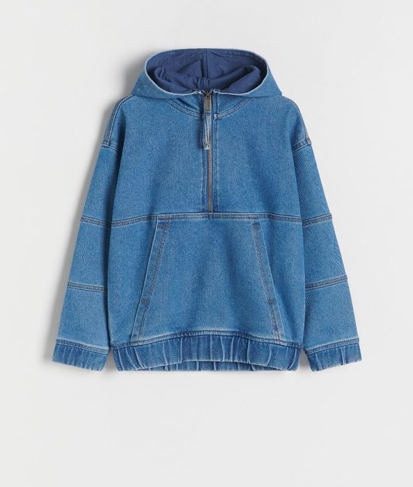 Denimowa bluza z kapturem Reserved