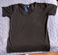 Czarna bluzka t-shirt bawełniana Tommy Hilfiger