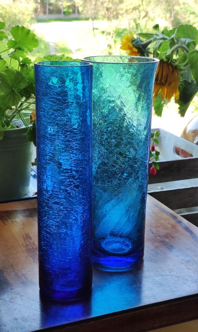 Piękne stare kolorowe szkło wazon habrowy