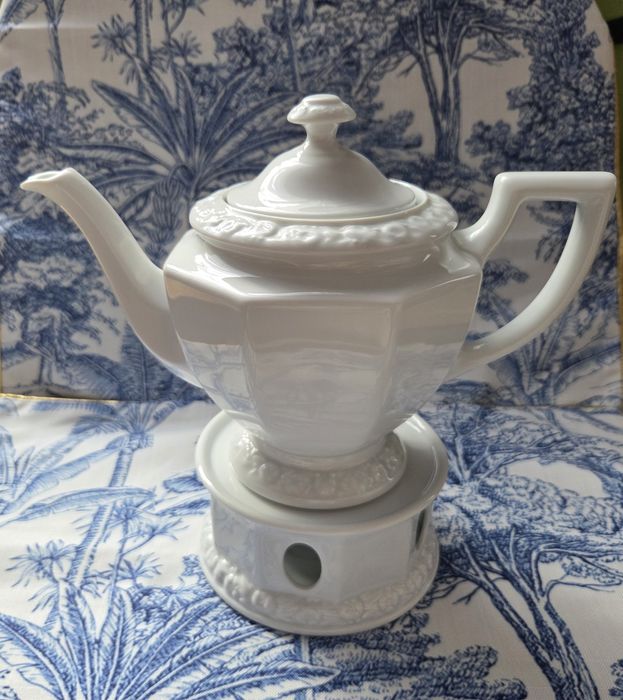 Rosenthal Maria Biała Nowy Dzbanek do Herbaty z Podgrzewaczem