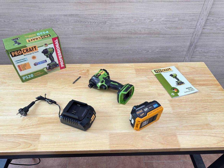 Акумуляторний Гвинтоверт Procraft  імпакт + Акб 4.0Ah Energy + Зарядка