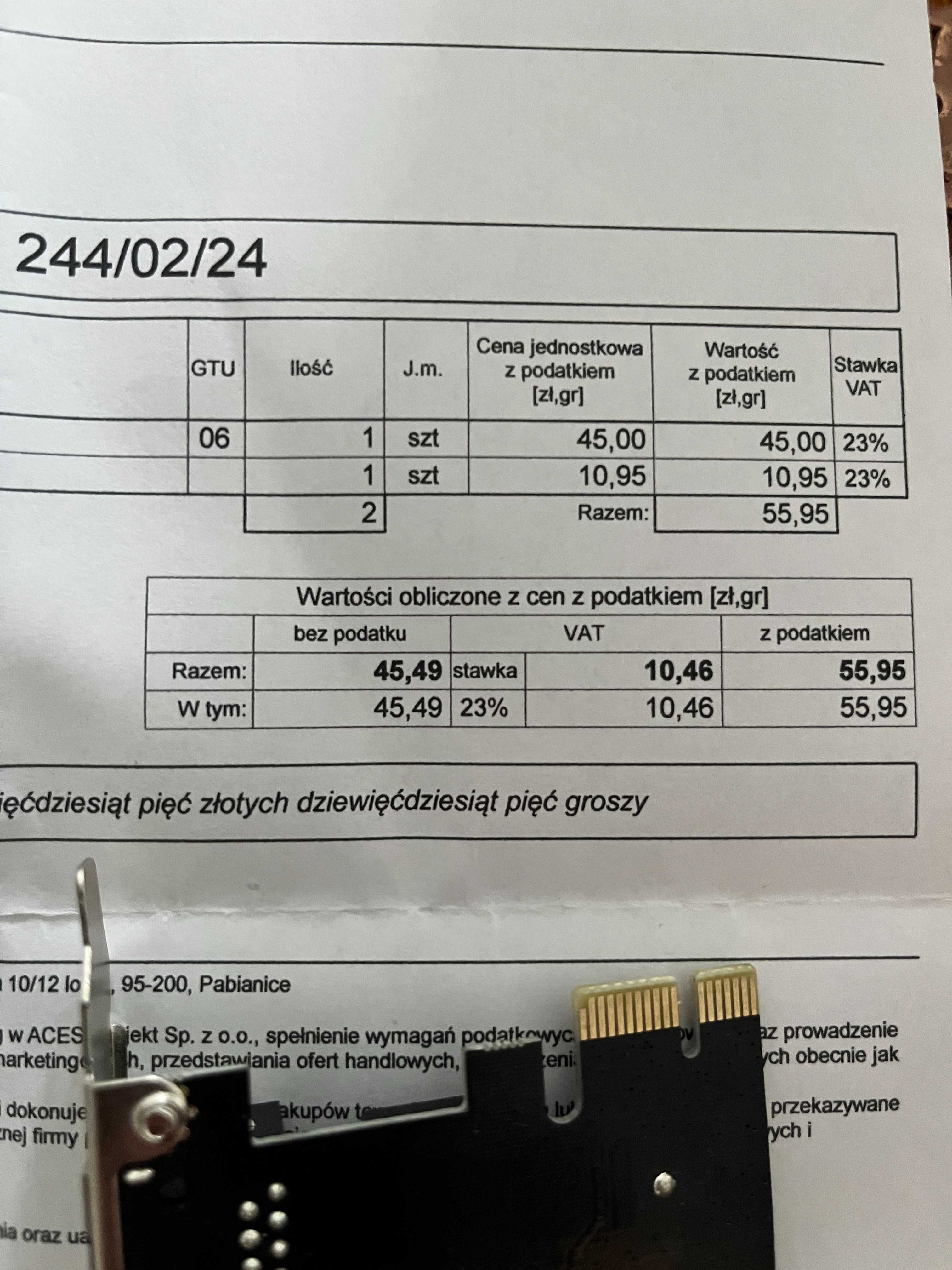karta sieciowa 10/100/1000 Lanberg