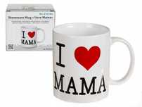 Kamionkowy biały kubek z napisem " I (serce) MAMA "