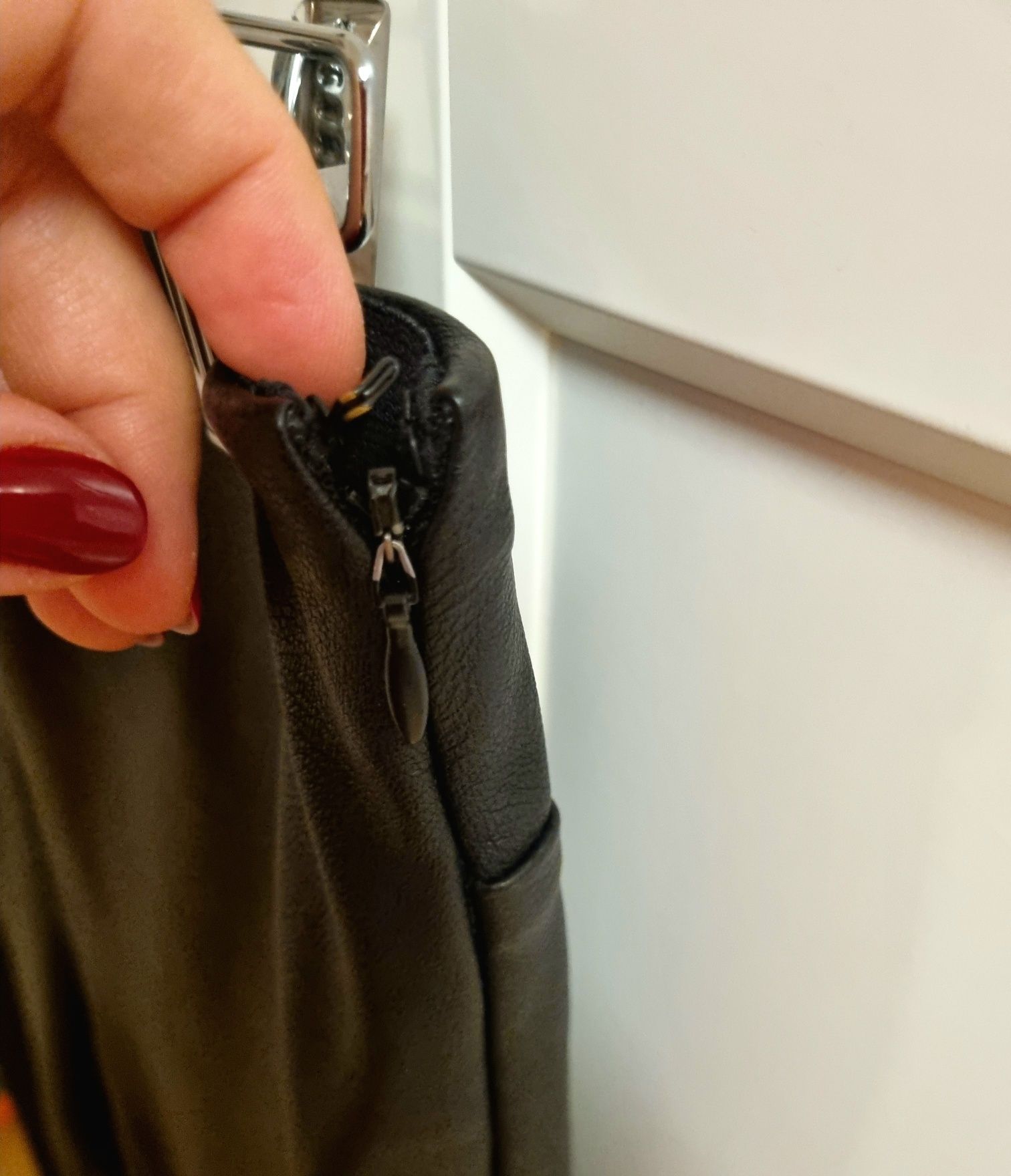 KappAhl czarne, spodnie, legginsy z imitacji skóry w roz. 40,