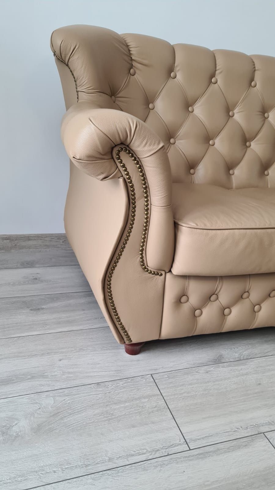 Sofa Kanapa Fotel Komplet Skórzany