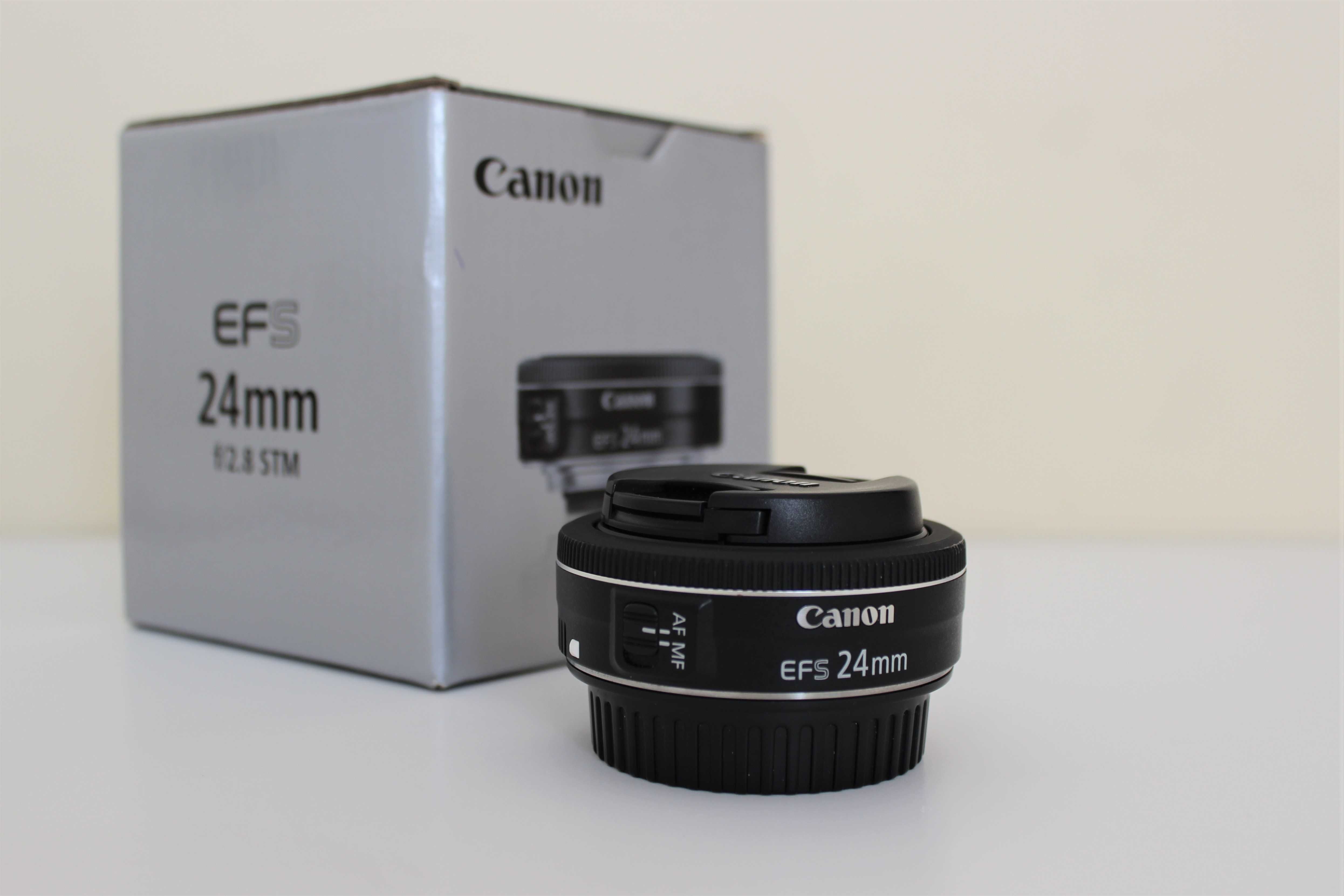 Objetiva Canon EF-S 24mm f/2.8 STM com uv filter Hoya UX