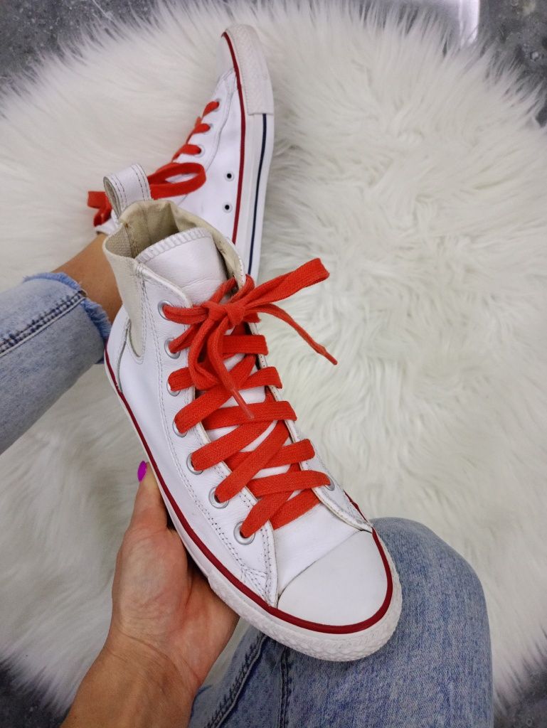 Buty trampki wysokie Converse rozmiar 37 damskie skóra naturalna