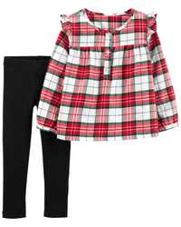 Фланелева сорочка та лосіни Carter’s 24m, р 80-86 костюмчик для дівч