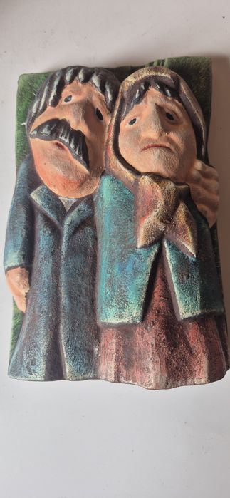 Plakieta ceramiczna z pieczęcią starocia PRL Galeria Czernicki T25