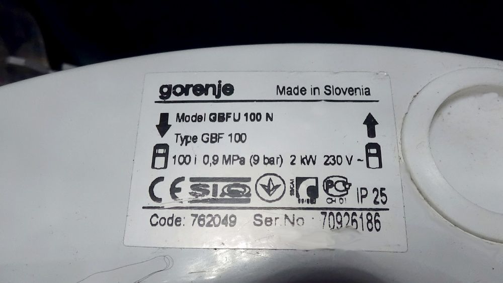 ФИРМЕННЫЙ бойлер GORENJE б/у на 100 л.