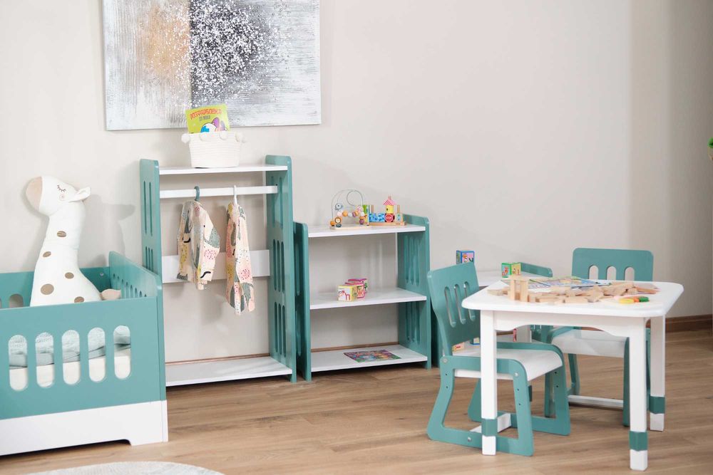 Маленька полиця/стелаж Монтессорі/шкаф/ Аква