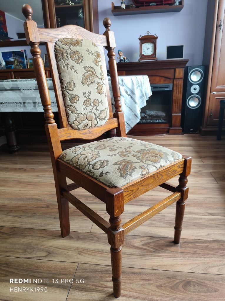 Krzesła dębowe tapicerowane do salonu krzesła do jadalni