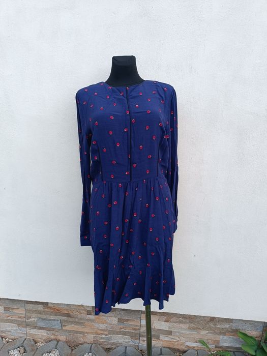 Sukienka koszulowa długi rękaw biedronki next xxl wiskoza