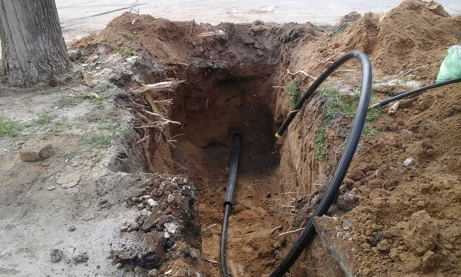 Прокол Грунта под Дорогой, Замена труб Водопровода, Врезка в трубу