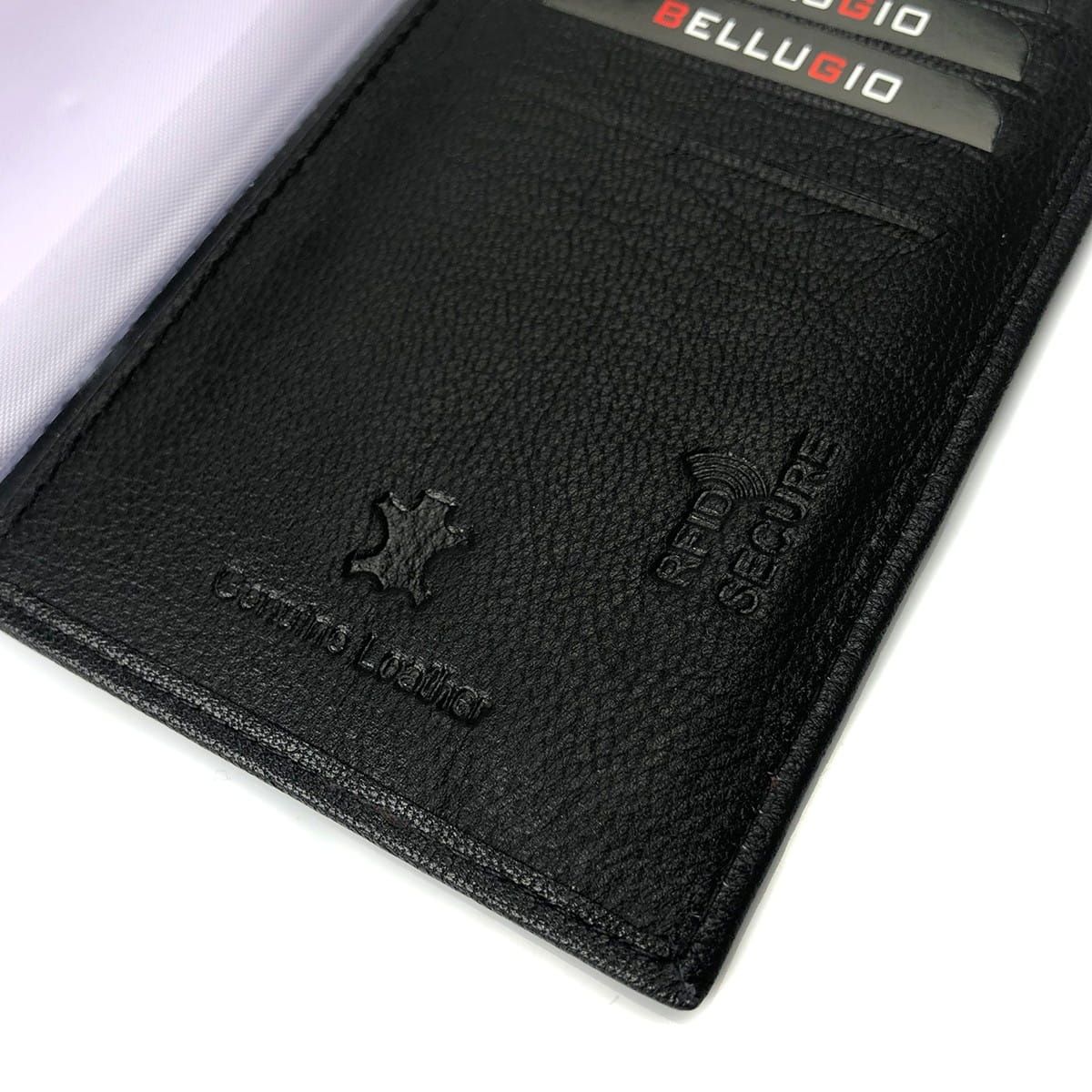 skórzane etui z systemem czarny    rfid