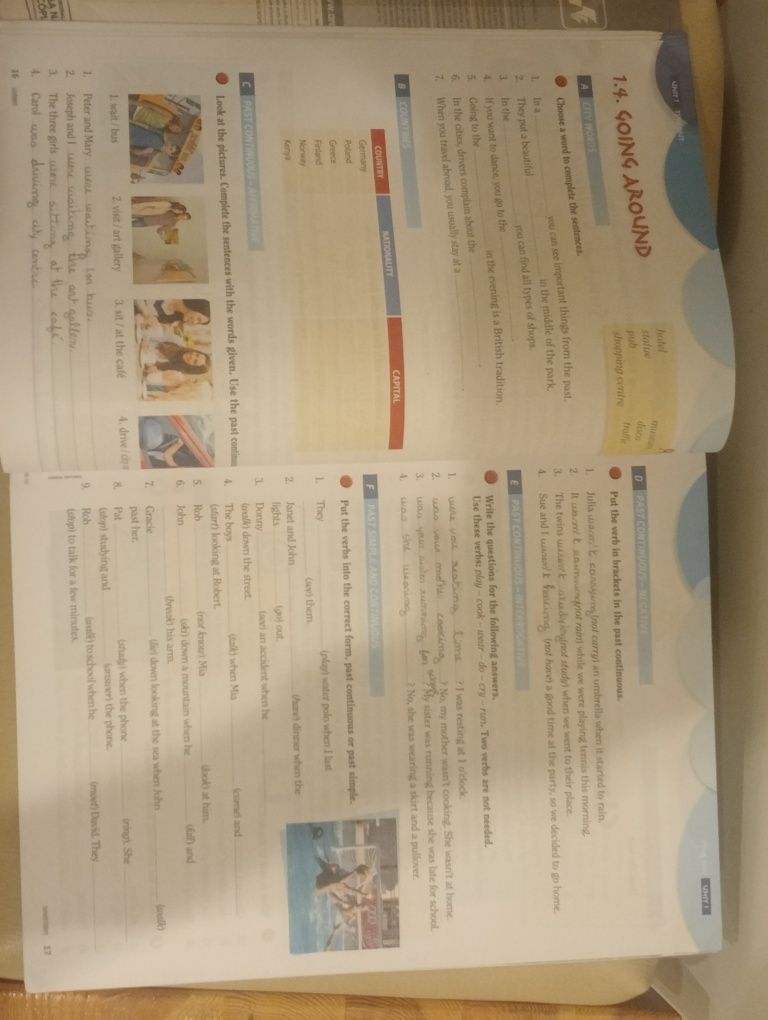 Caderno de fichas de inglês