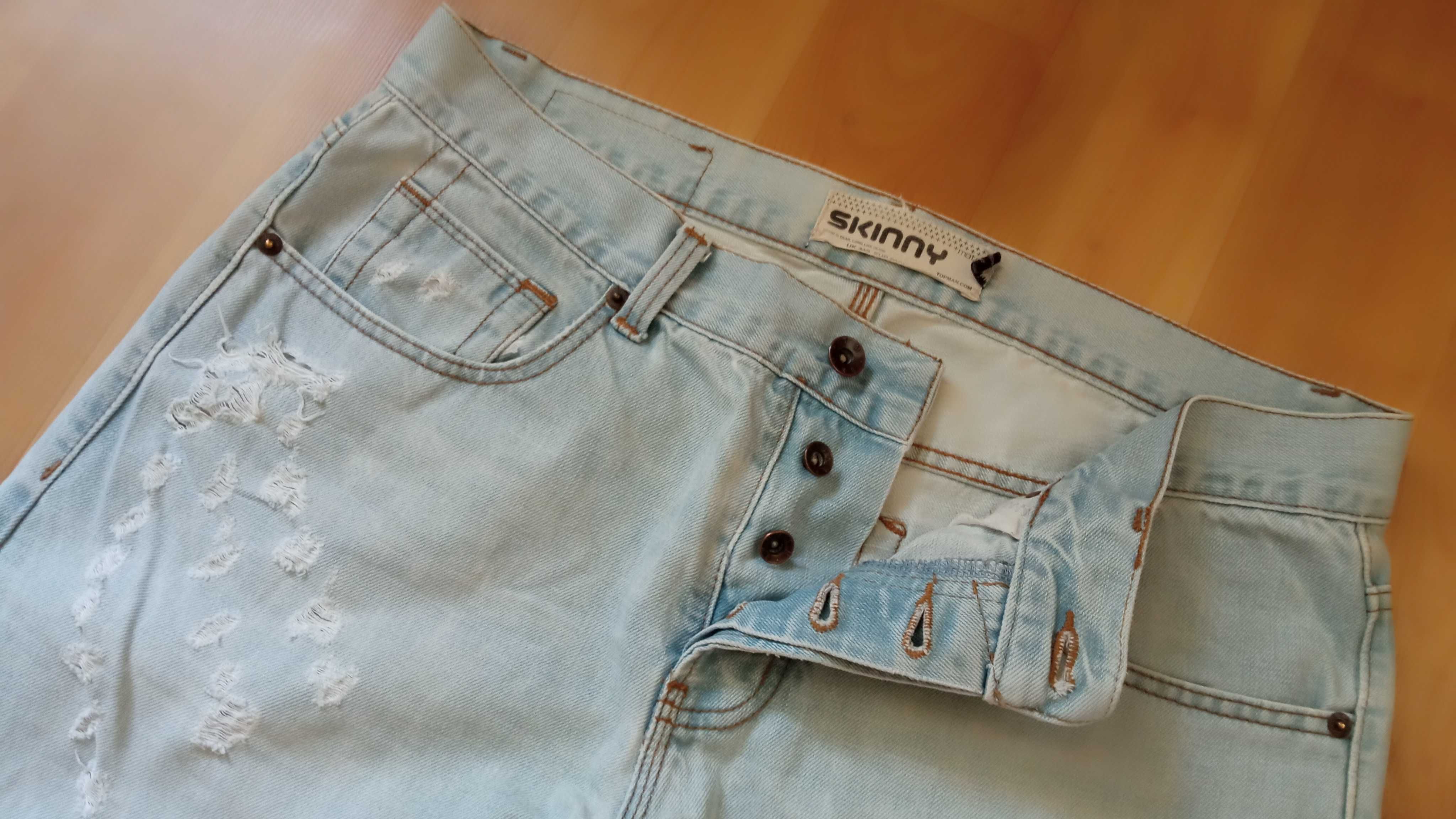 Джинсы рваные кружево лето  р. 48-50 (L-XL) женские