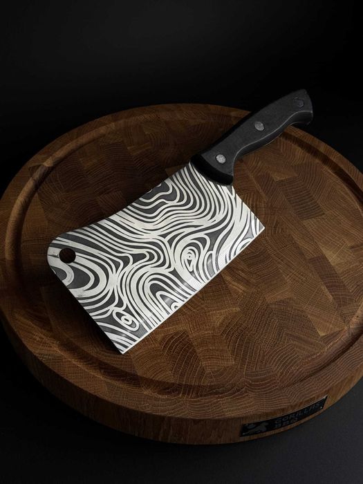 Сокирка кухонна сталь 65х13 Gorillas BBQ KN223 Сокирка ручної роботи