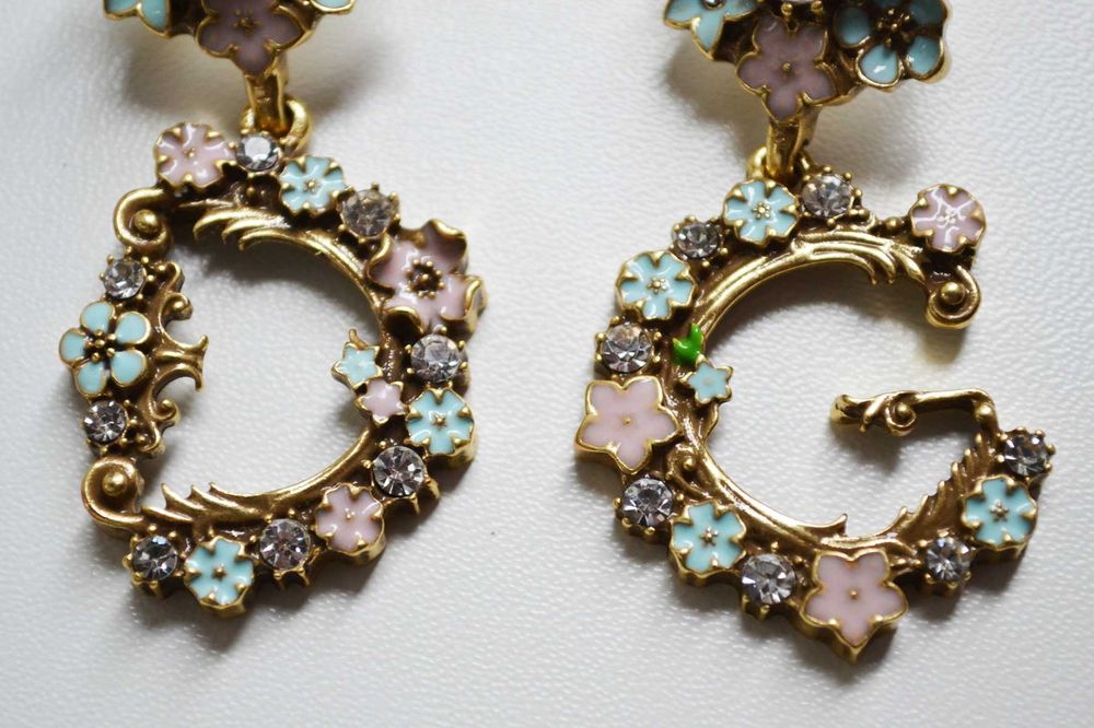 Роскошные серьги цветы DG Dolce & Gabbana