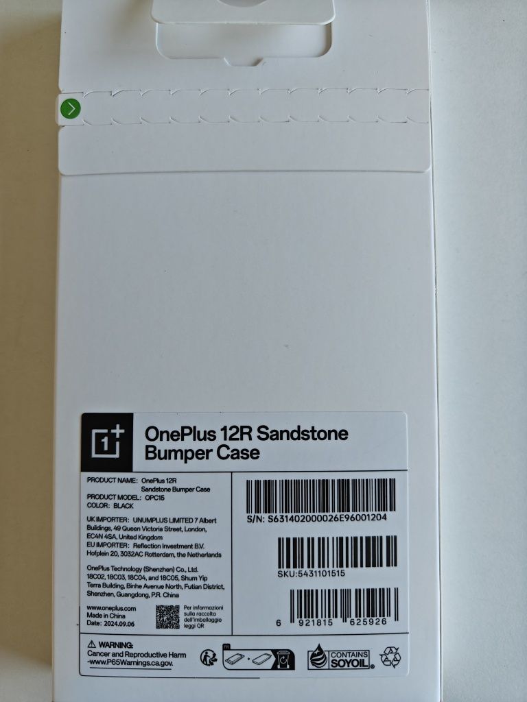 Capa oficial One plus 12R selada