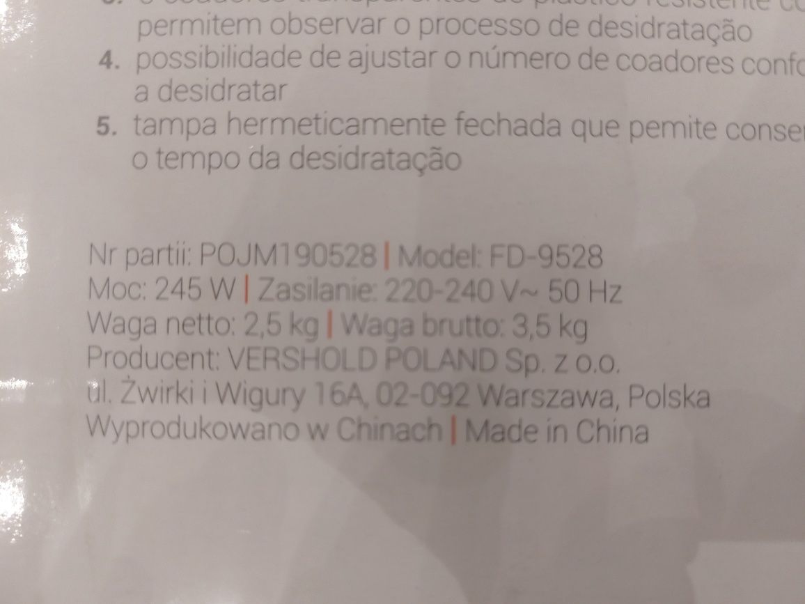 Hoffen suszarka do grzybów i owoców