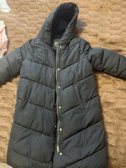Куртка пуховік next на дівчинку чорна 152-158