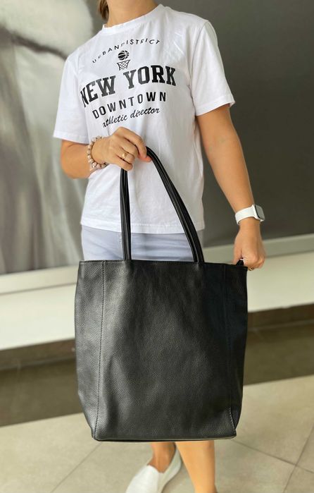 Велика шкіряна сумка шопер Італія