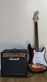 Squier Bullet Stratocaster Brown Sunburst + Wzmacniacz Marshall MG15G