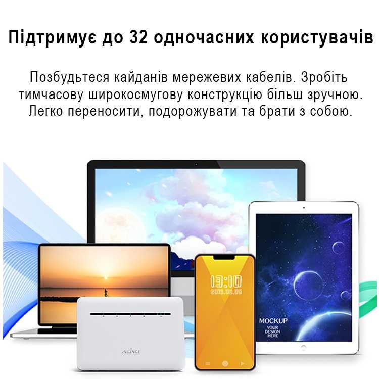 Автономный LTE 4G Wi-Fi роутер B535 Pro + (Аккумулятор 4000 mAh)