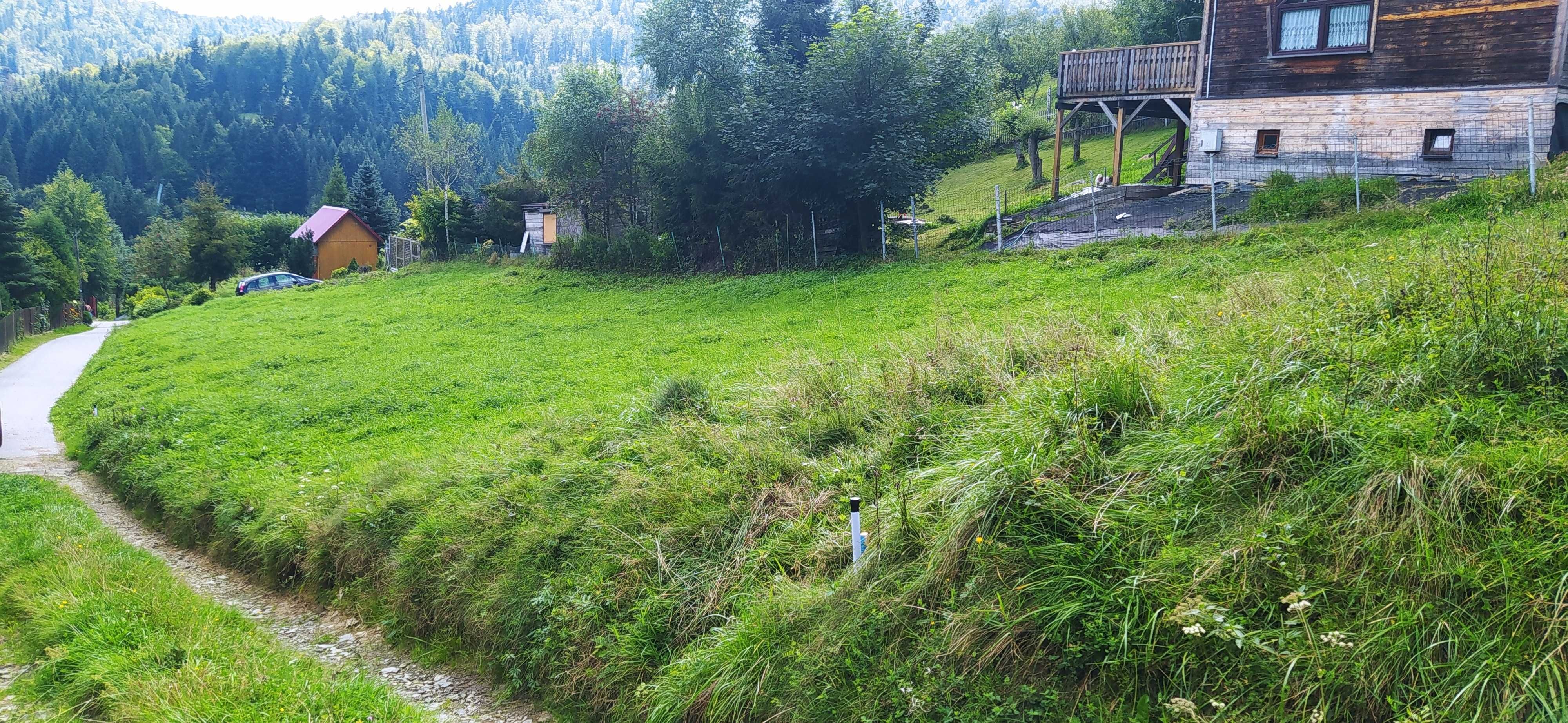 Kocierz Rychwałdzki Budowlana działka w górach Beskid Mały - widokowa