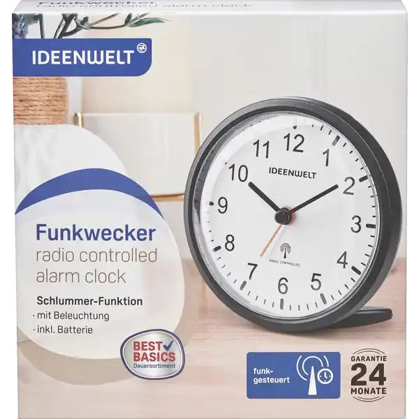 Outlet Zegar Budzik Radiowy Ideenwelt Powystawowy