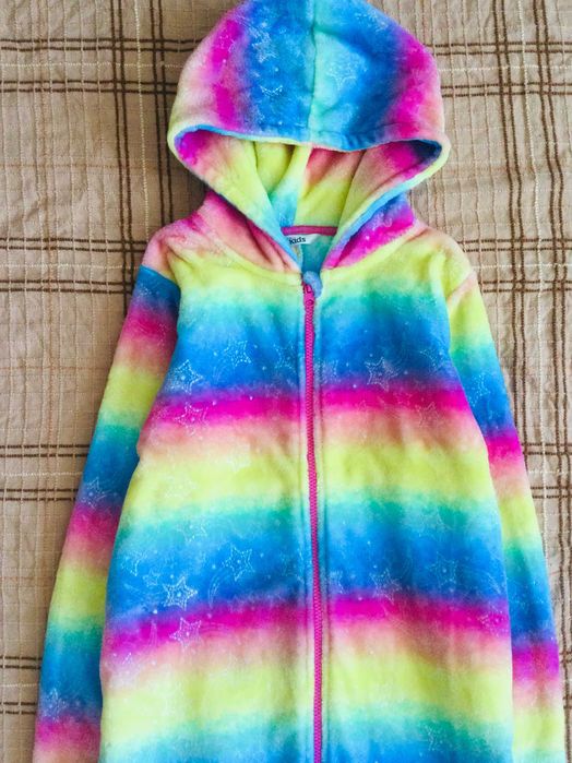 11-12 рок. 152 зріст M&Co Флісовий кігурумі Райдужний і з Сердечками