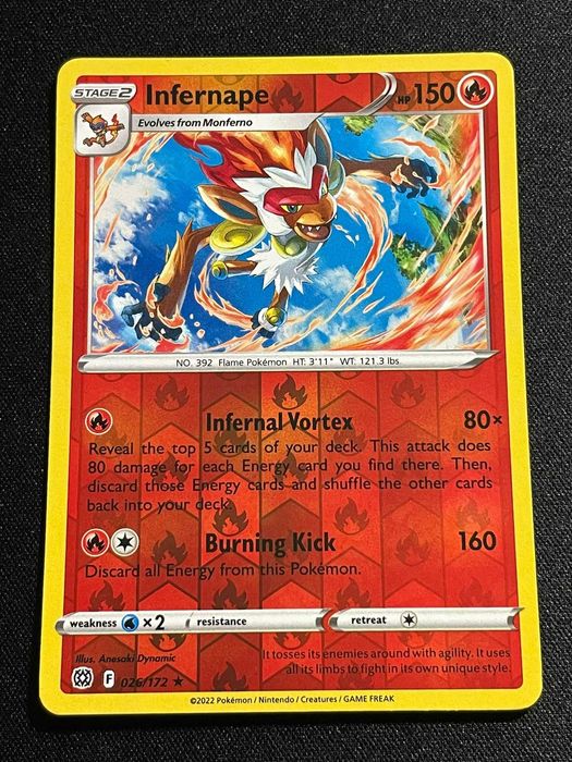 Carta Pokémon Infernape 26/172 Brilliant Stars